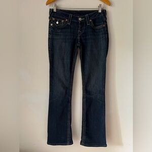 True Religion High Rise Boot Flap Pockets Jeans Made in USA size 25